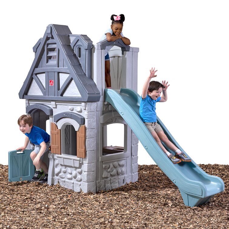 Toddler playhouse on sale and slide